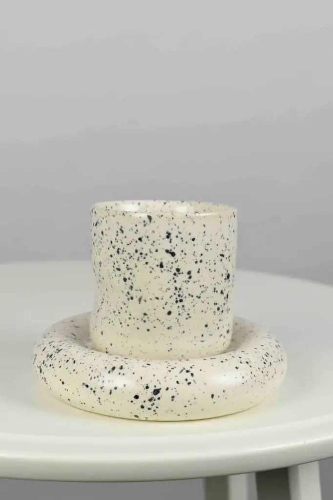Curve white Cup &  Saucer