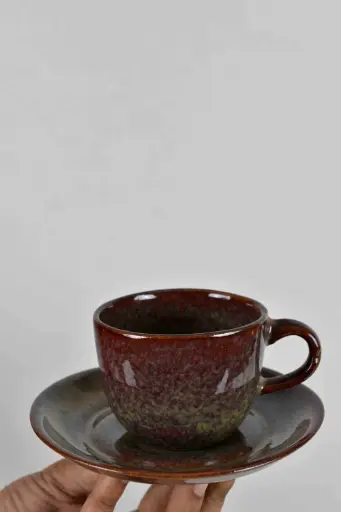 Brown Cup - Saucer Set