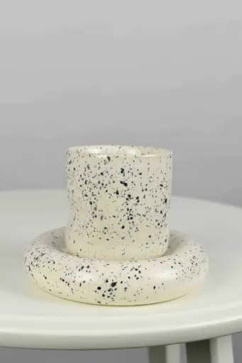 Curve white Cup &  Saucer