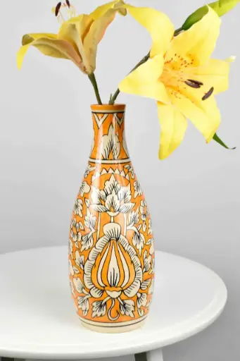 Antique Artistic Yellow Vase