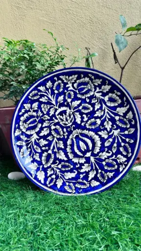 Antique Blue Aet Plate